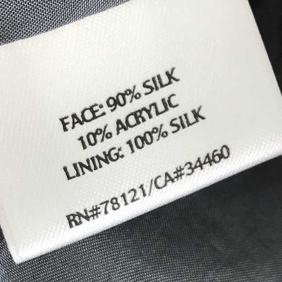 Eileen Fisher Gray Silk Textured Groove Jacket Pockets - Picture 13 of 16